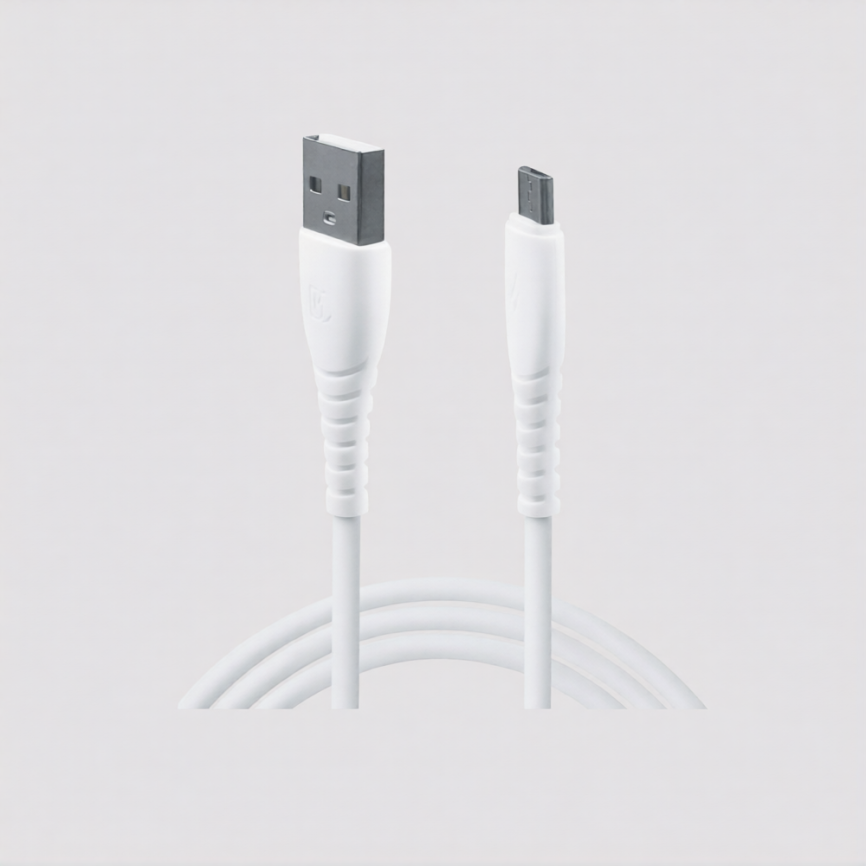 Кабель USB - MicroUSB BC (5А) Белый фото 1